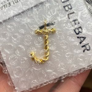 Bauble Bar Twisted Gold ‘J’ Charm
